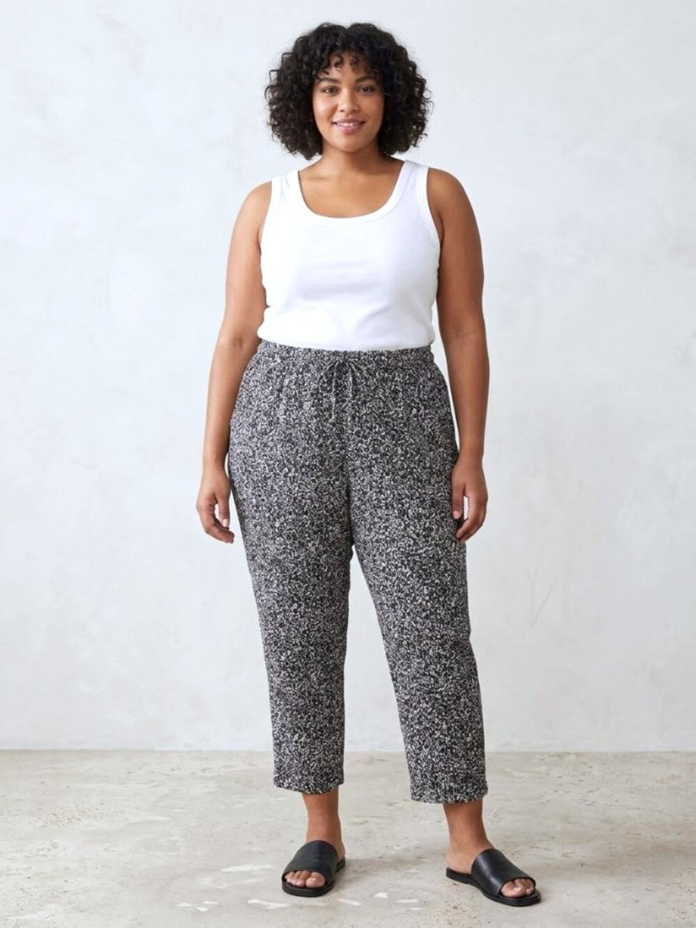 CJ BANKS Printed Drawstring Pants. Plus Size 2X